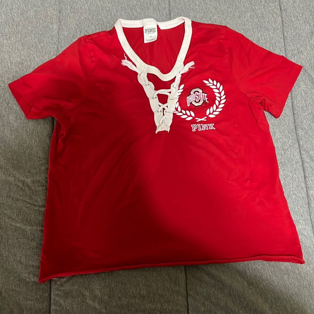 PINK Ohio state crop top